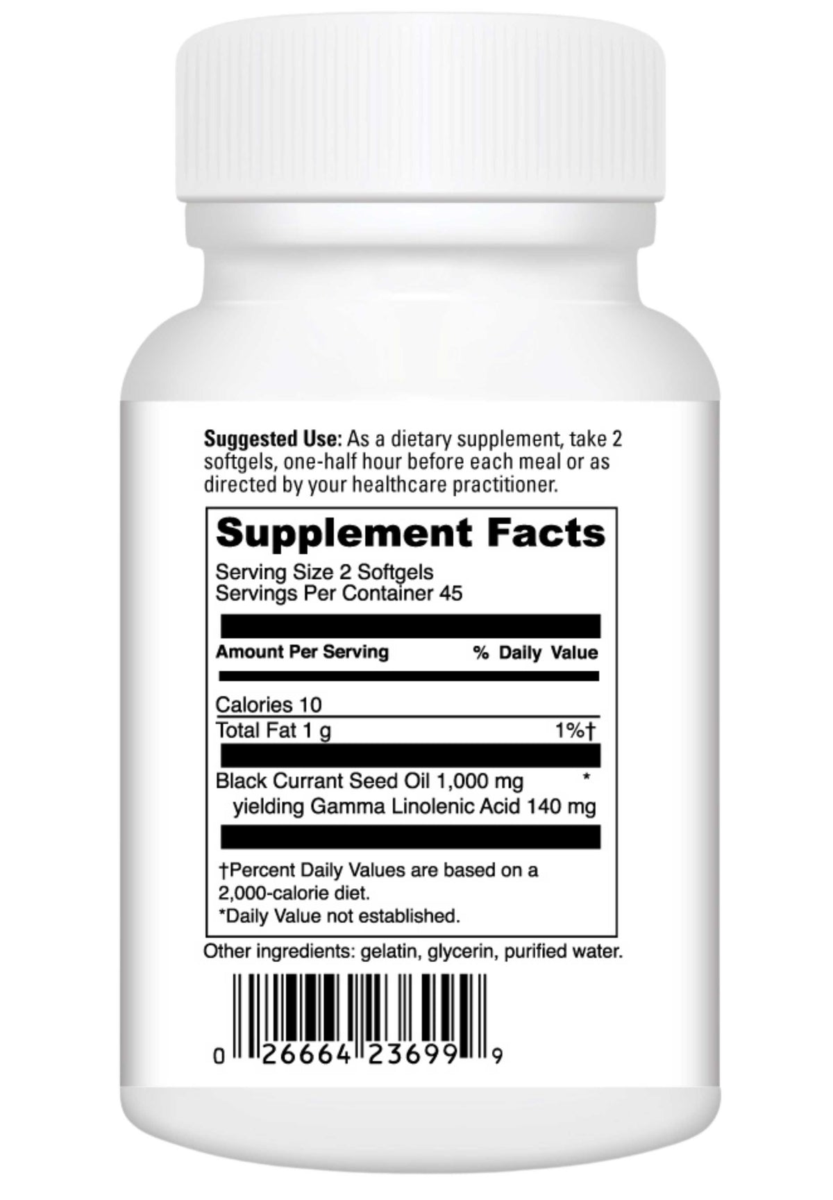 DaVinci Labs Black Currant Seed Oil Ingredients