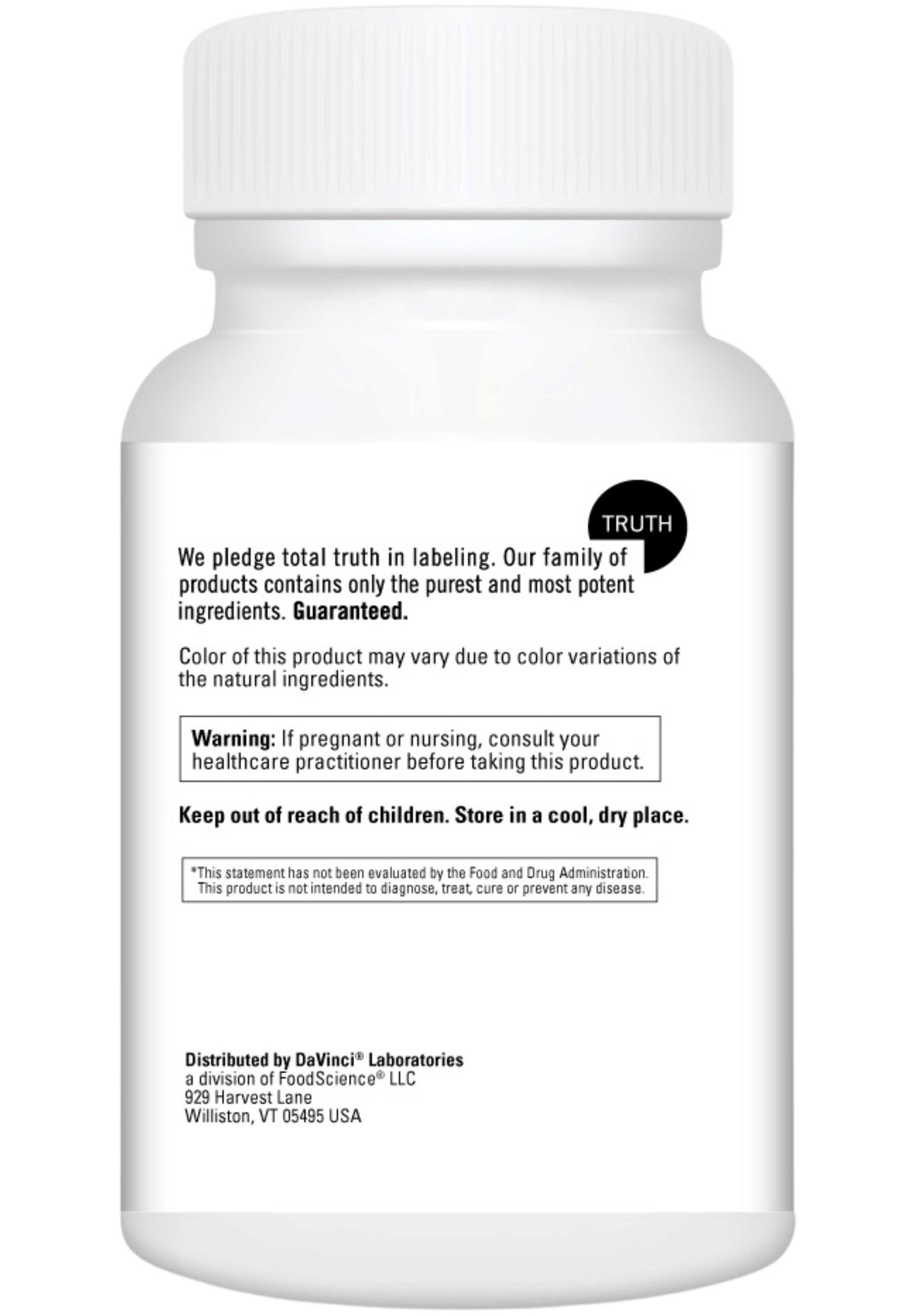 DaVinci Labs Black Currant Seed Oil Back