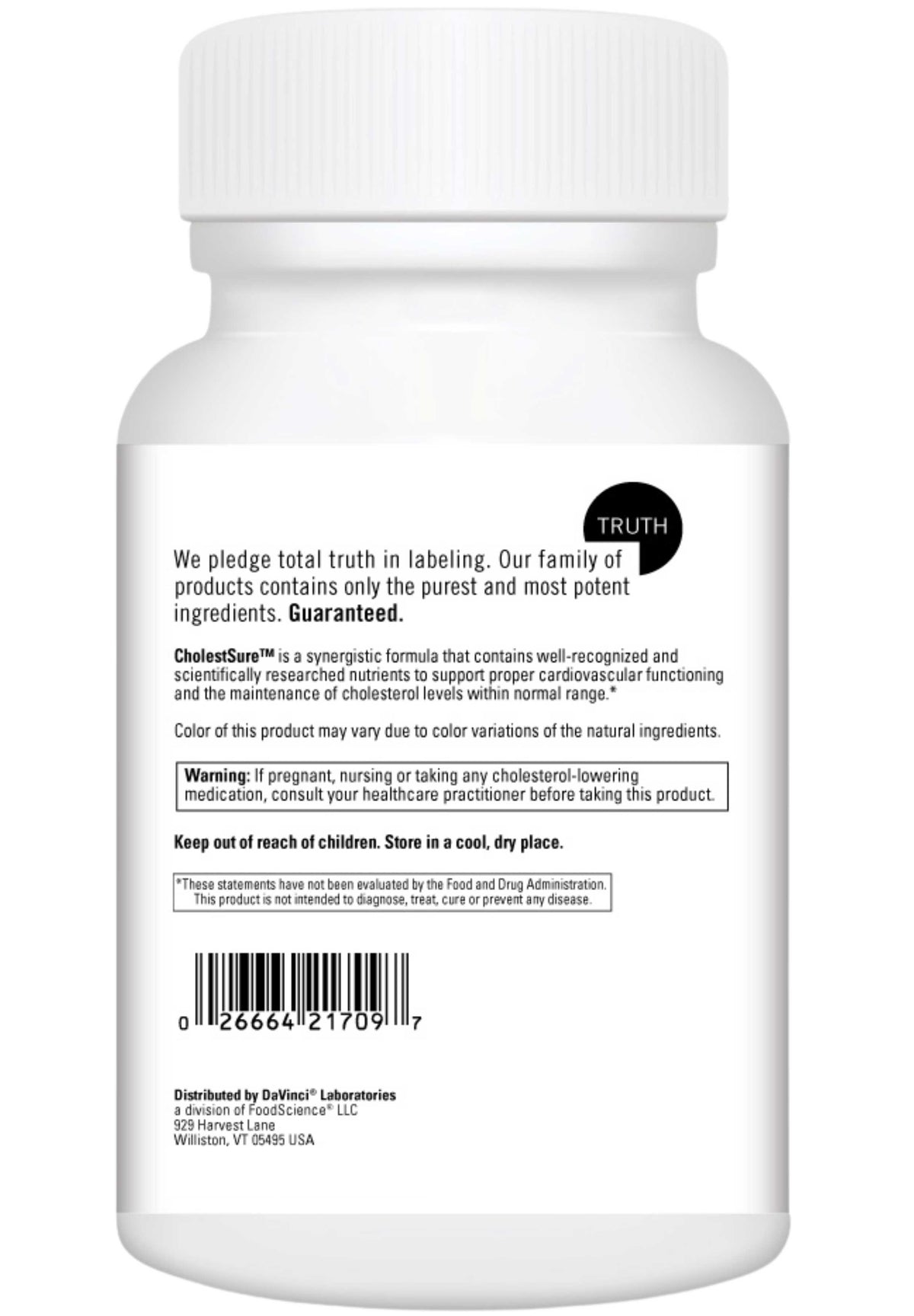 DaVinci Labs CholestSure Back