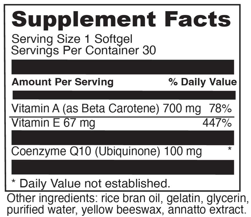 DaVinci Labs CoQSOL- 100 mg Ingredients