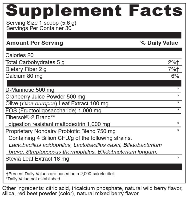 DaVinci Labs D-Mannose Complex Ingredients