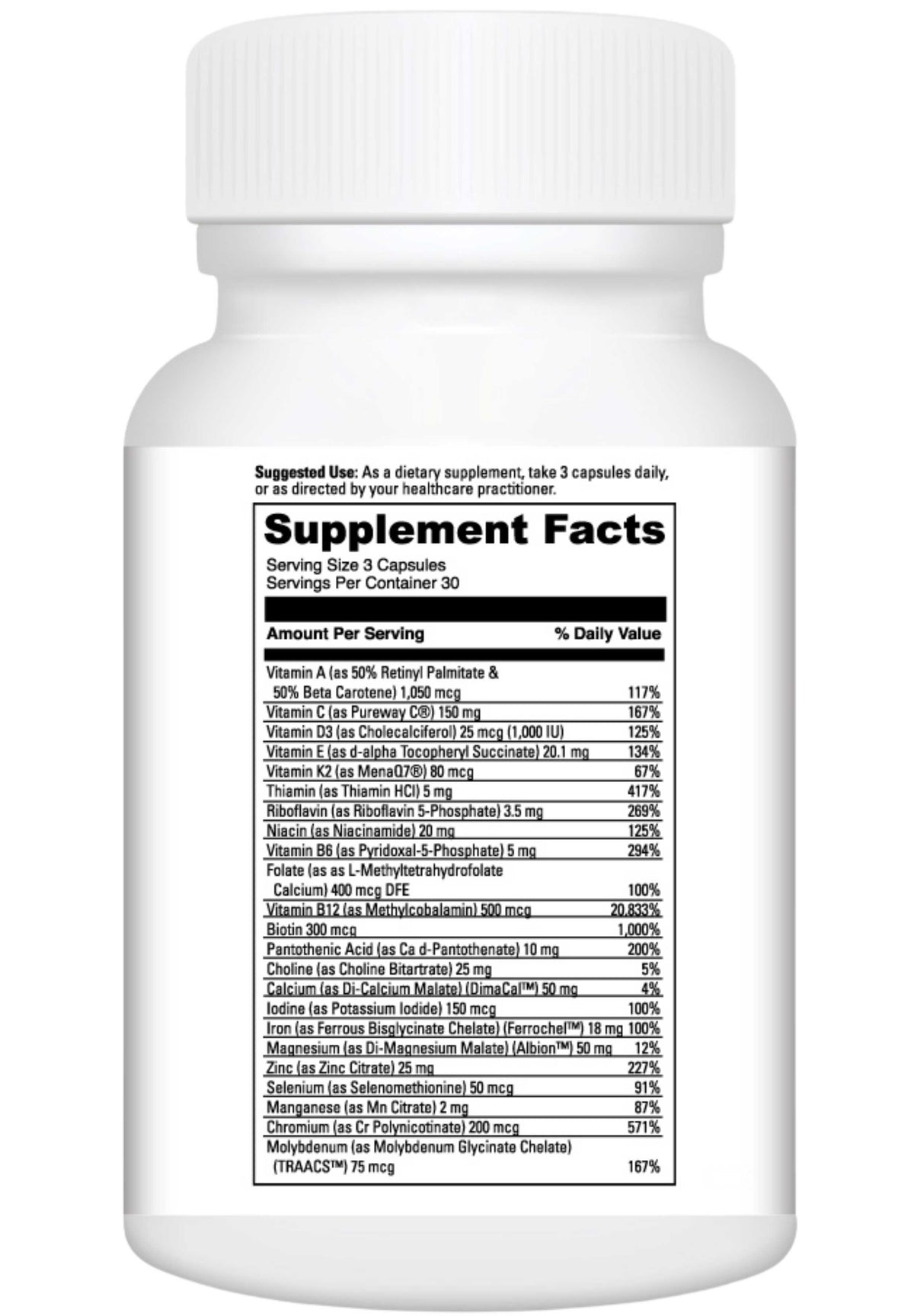 DaVinci Labs Daily Best Women Ingredients