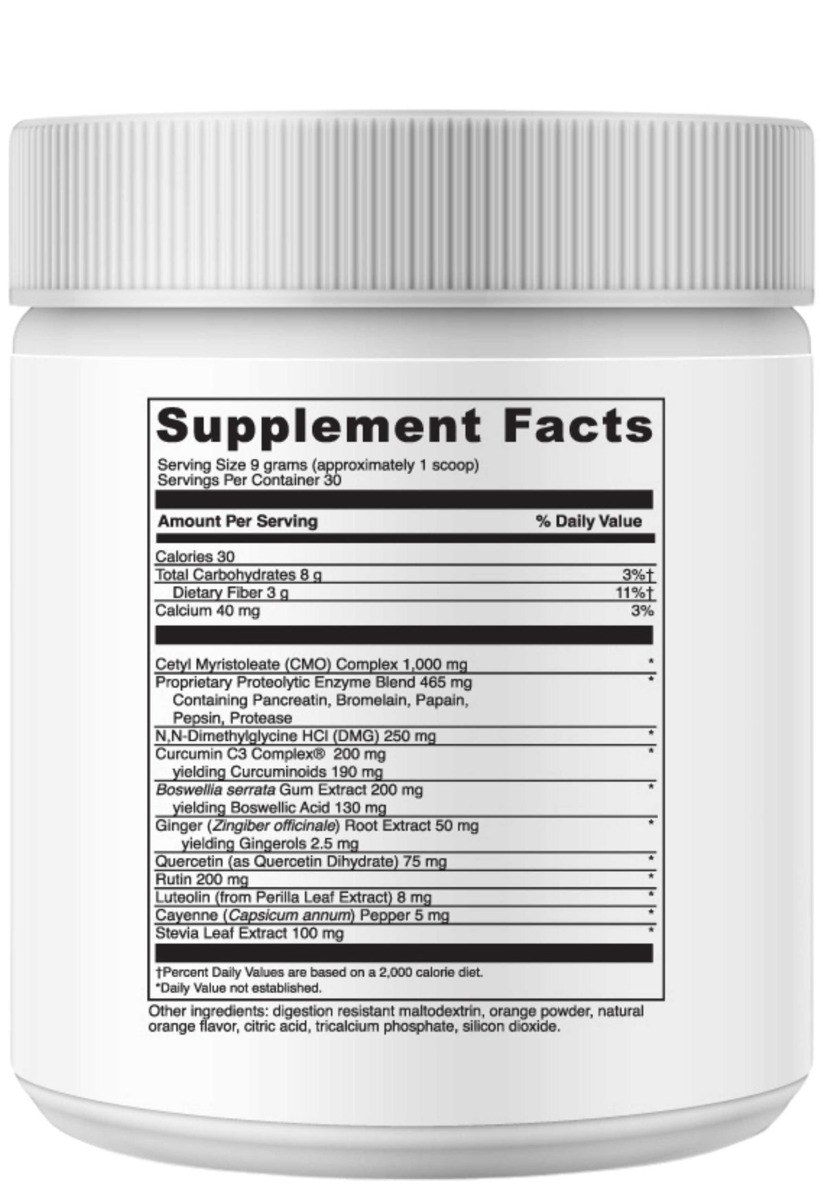 DaVinci Labs ENZ-FLAME Ingredients