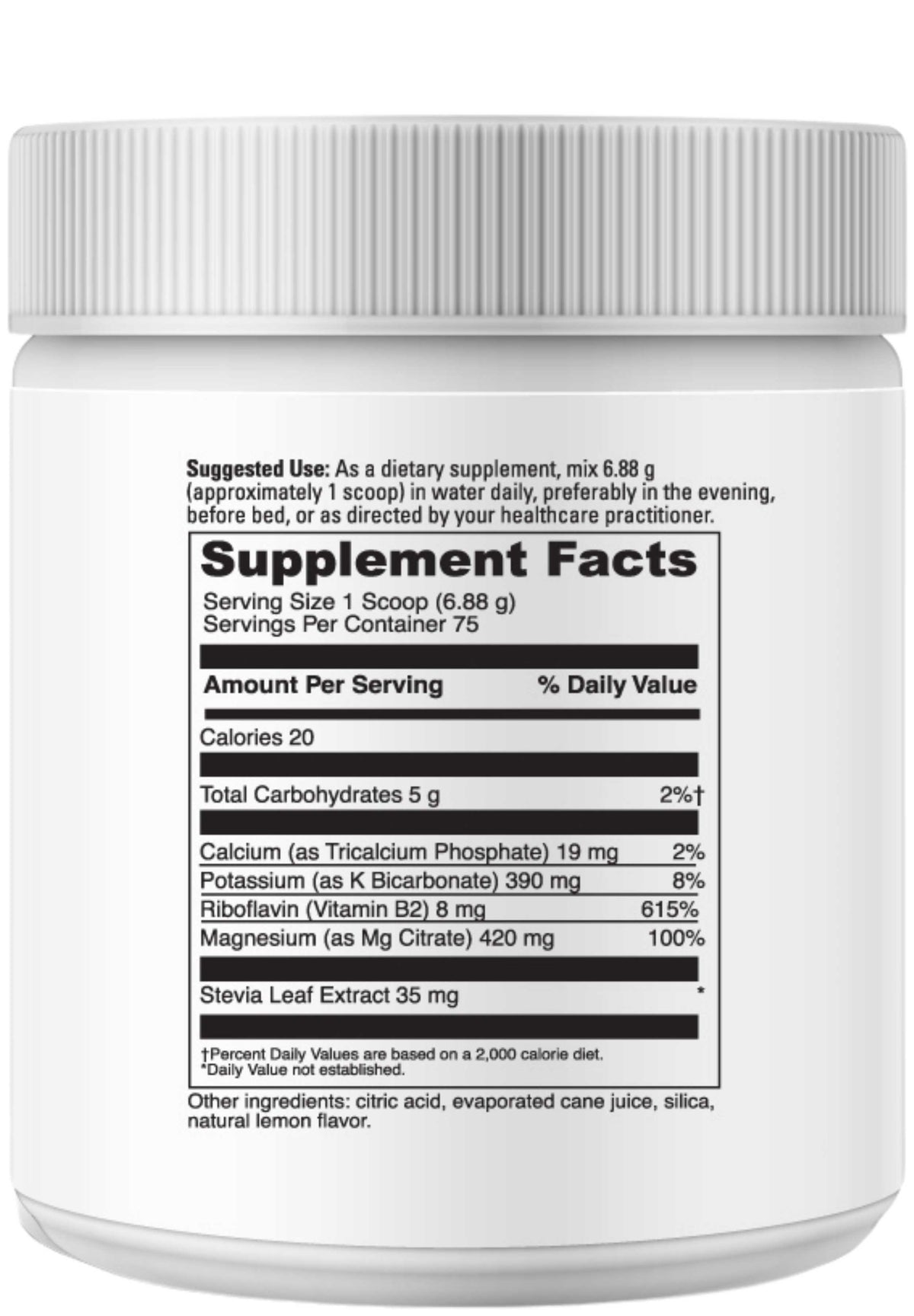 DaVinci Labs Effervescent Magnesium Citrate Ingredients