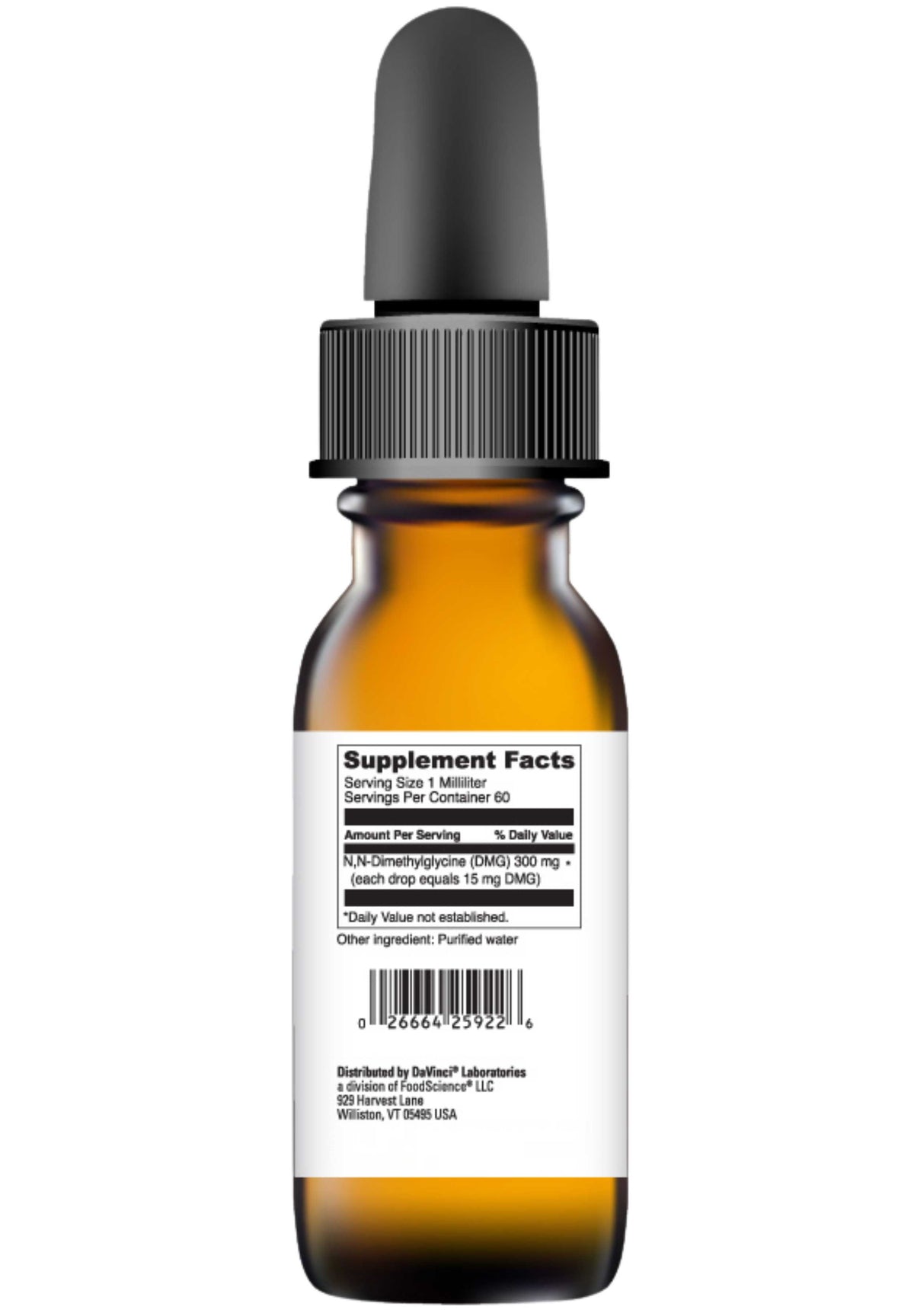 DaVinci Labs Gluconic DMG Liquid 300 mg Ingredients