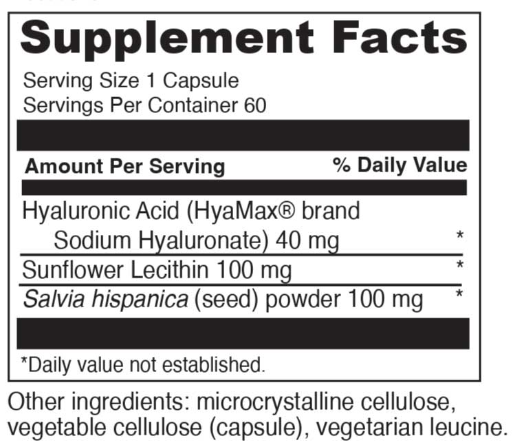 DaVinci Labs Hyaluronic Acid Ingredients