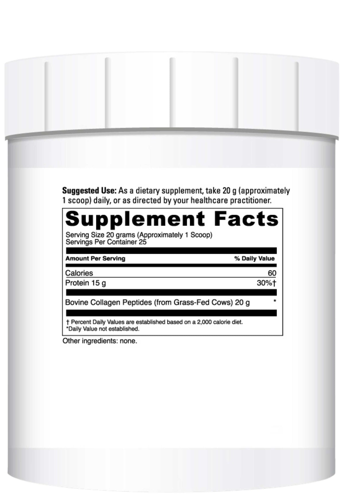 DaVinci Labs Hydrolyzed Collagen Peptides Powder Ingredients