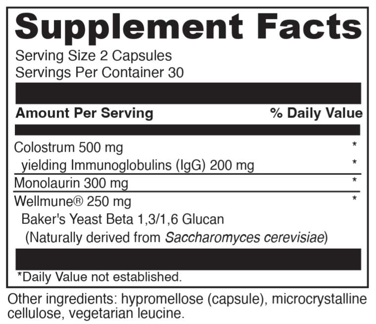 DaVinci Labs Immuno Benefits Ingredients
