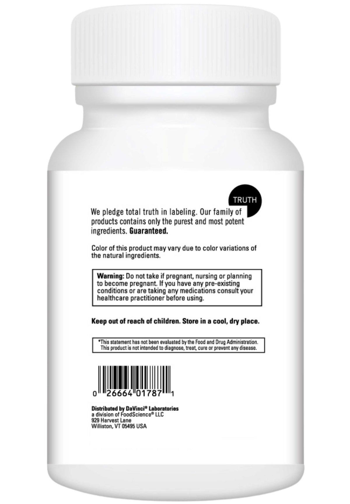 DaVinci Labs Inositol + Vitex Plus Back