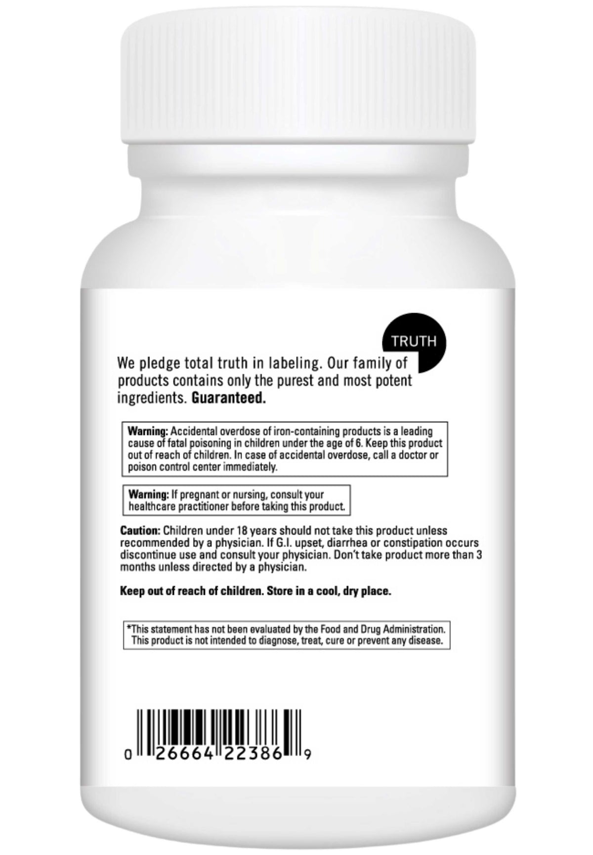 DaVinci Labs Iron Bis-Glycinate Back