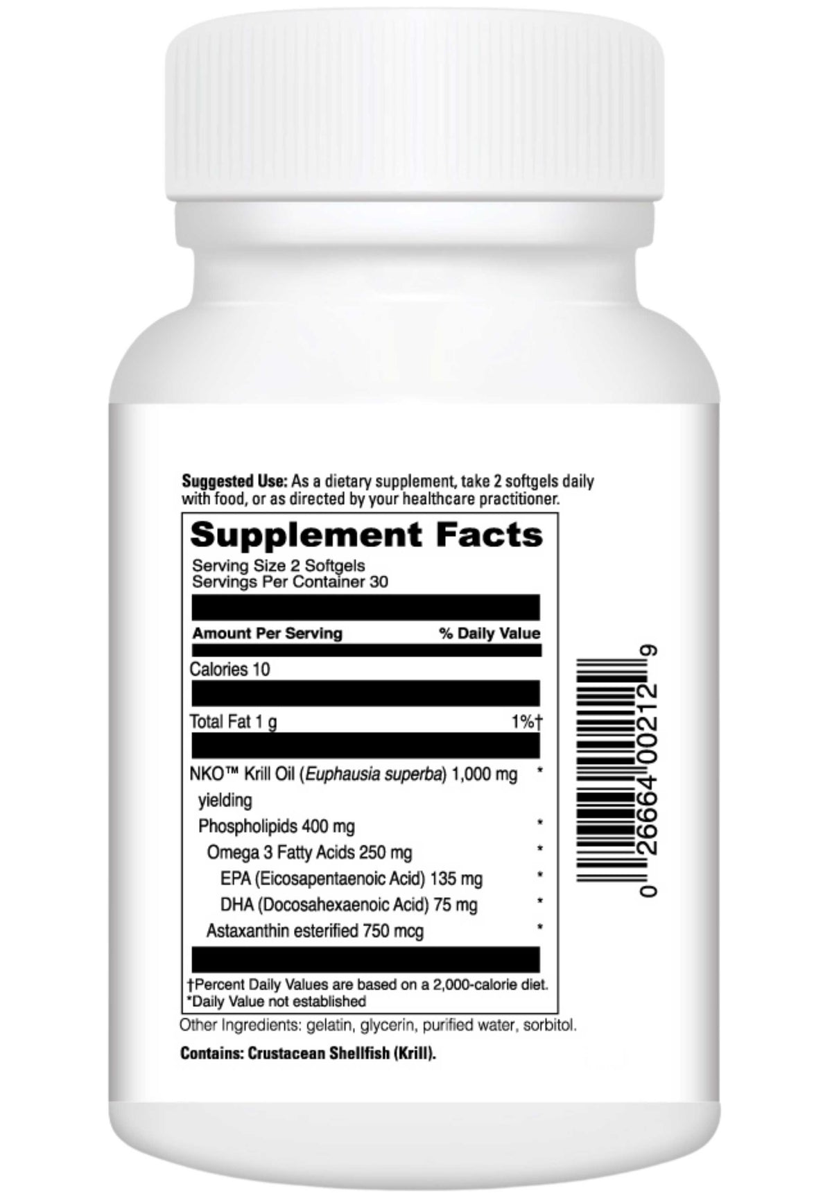 DaVinci Labs Krill Oil ingredients