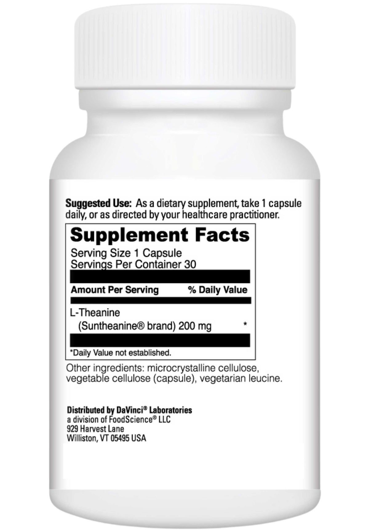 DaVinci Labs L-Theanine Ingredients