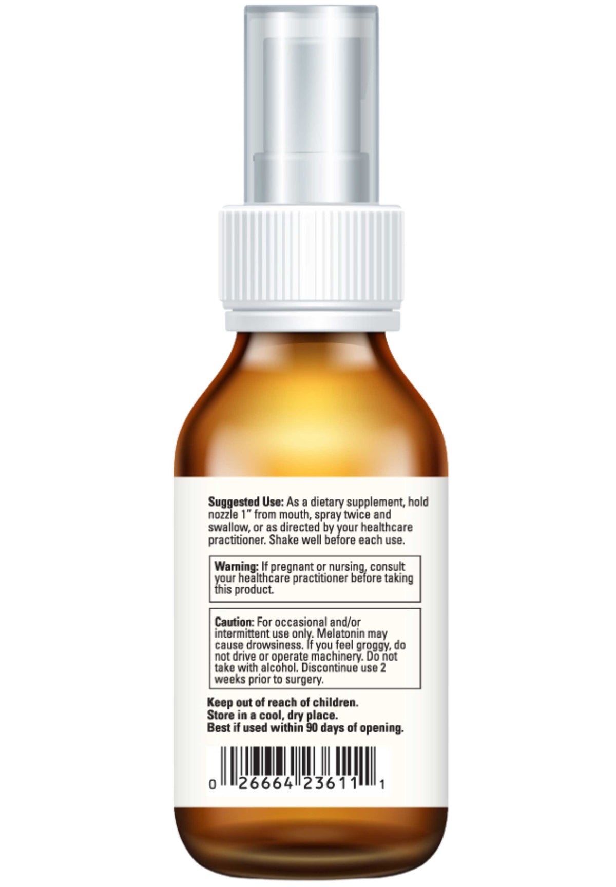 DaVinci Labs Liposomal Melatonin Spray Back