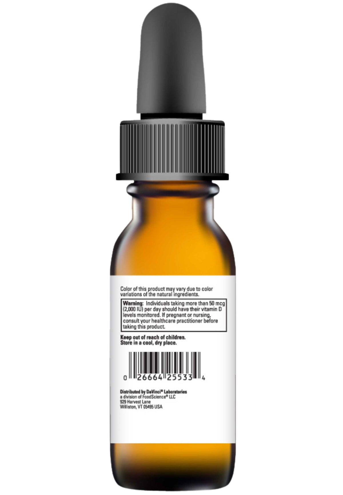 DaVinci Labs Liquid D3 10000 IU Back