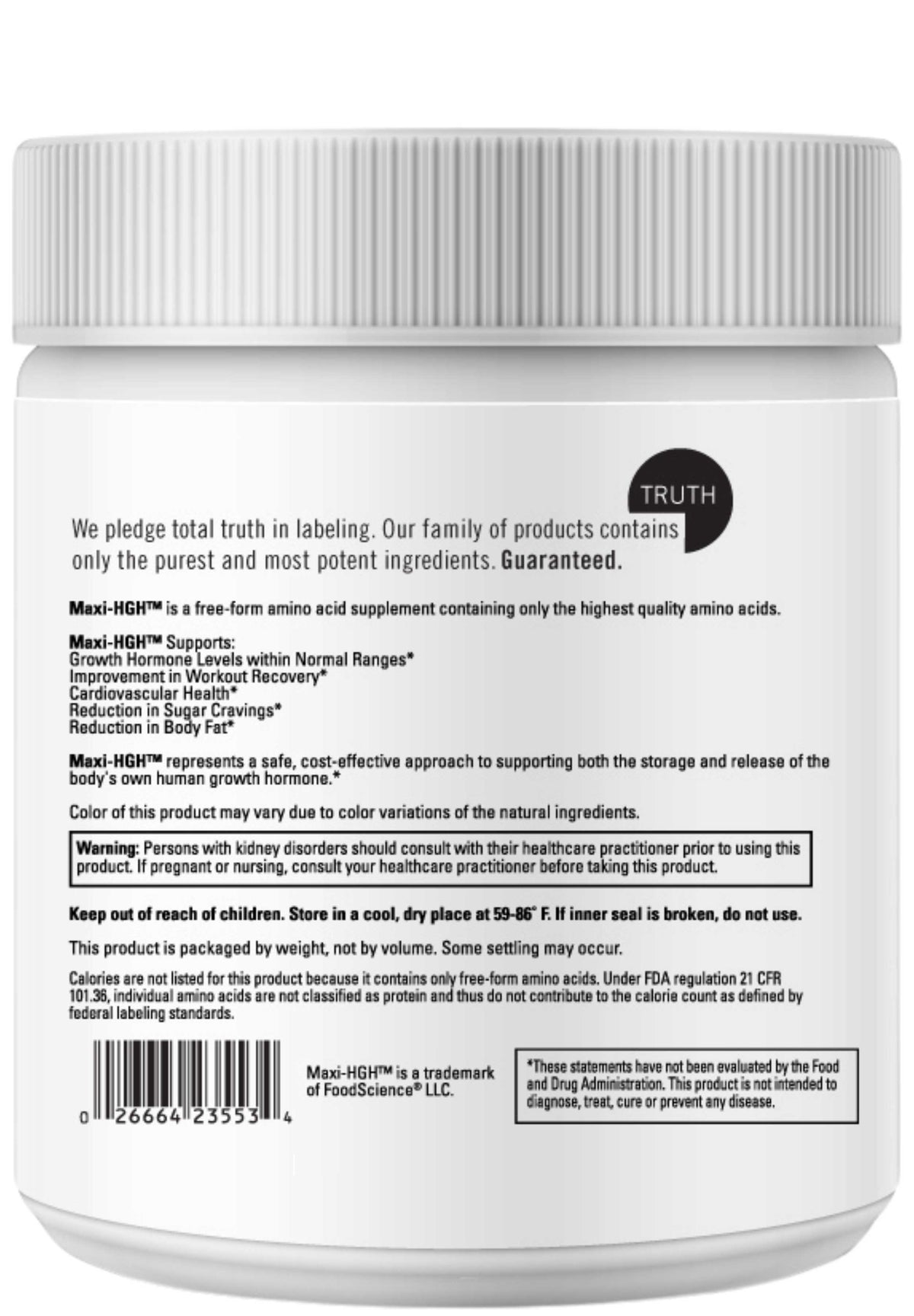DaVinci Labs Maxi-HGH Back