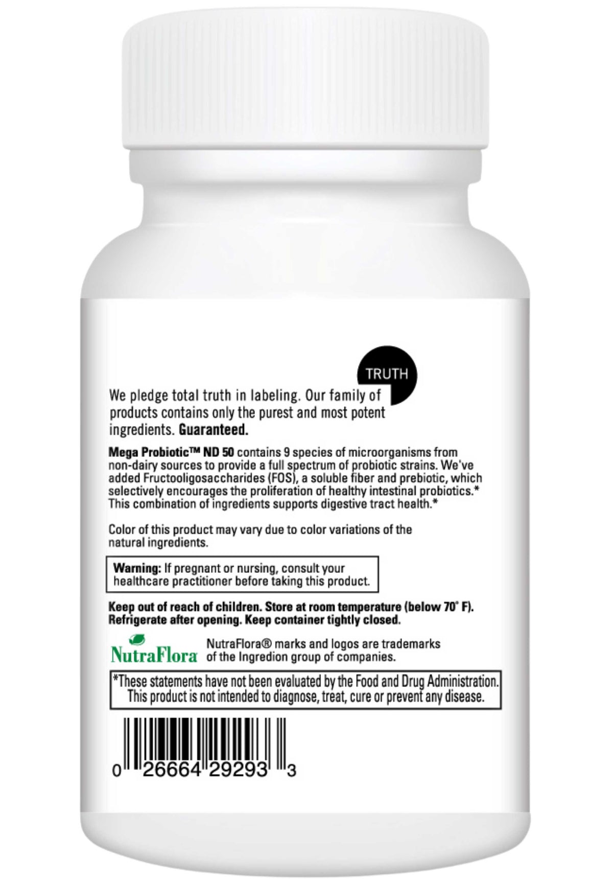 DaVinci Labs Mega Probiotic ND 50 Back
