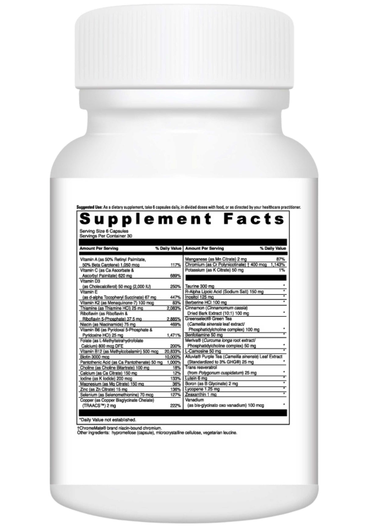 DaVinci Labs Metabolic Multi Ingredients