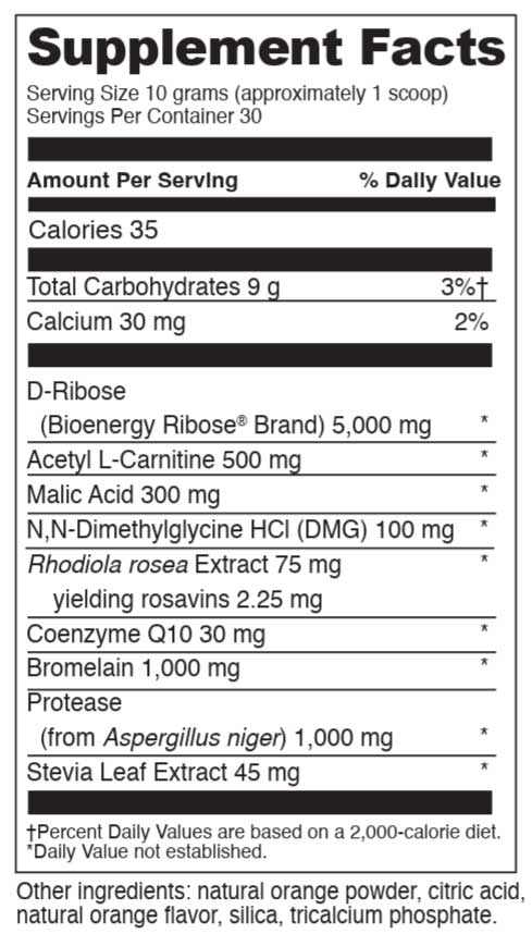 DaVinci Labs Mito-Fuel Ingredients