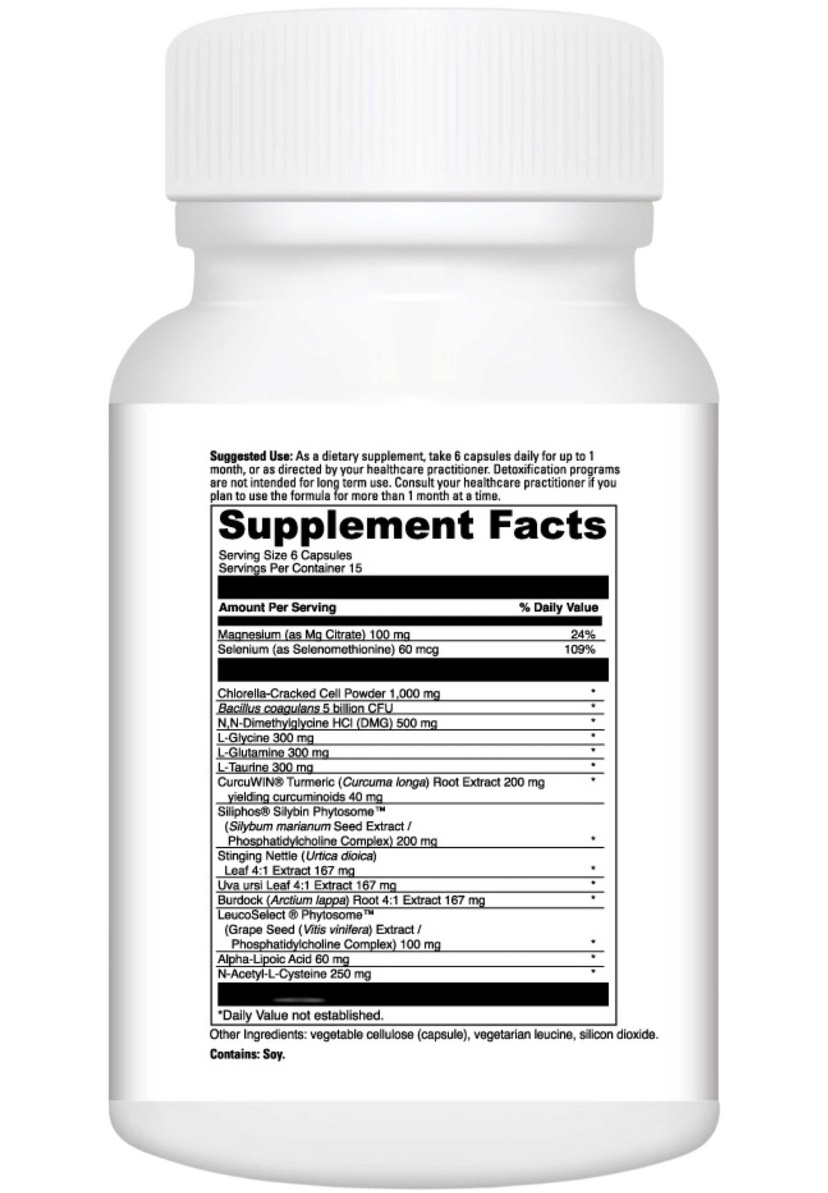 DaVinci Labs Multiphase Detox Ingredients