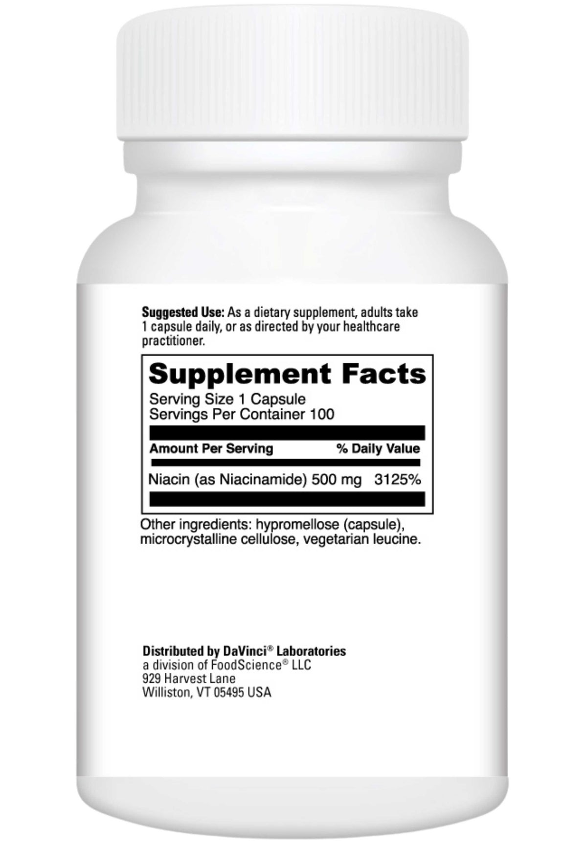 DaVinci Labs Niacinamide Ingredients
