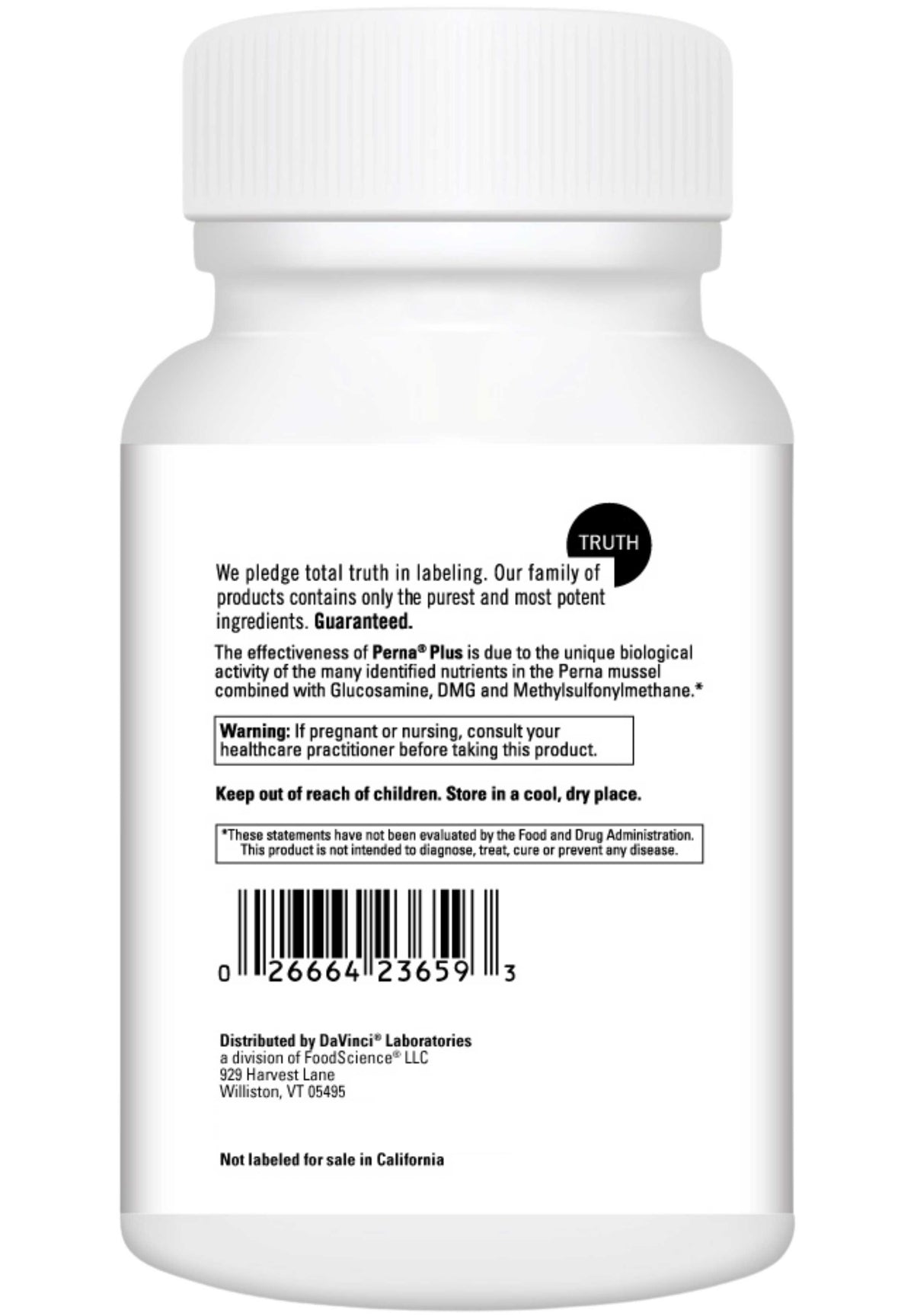 DaVinci Labs Perna Plus Back