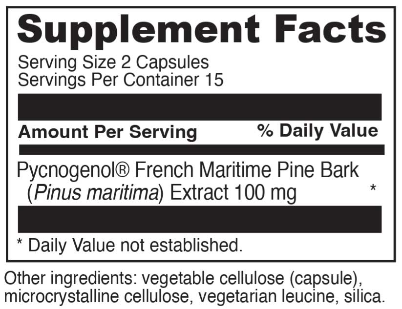 DaVinci Labs Pycnogenol 50 Ingredients