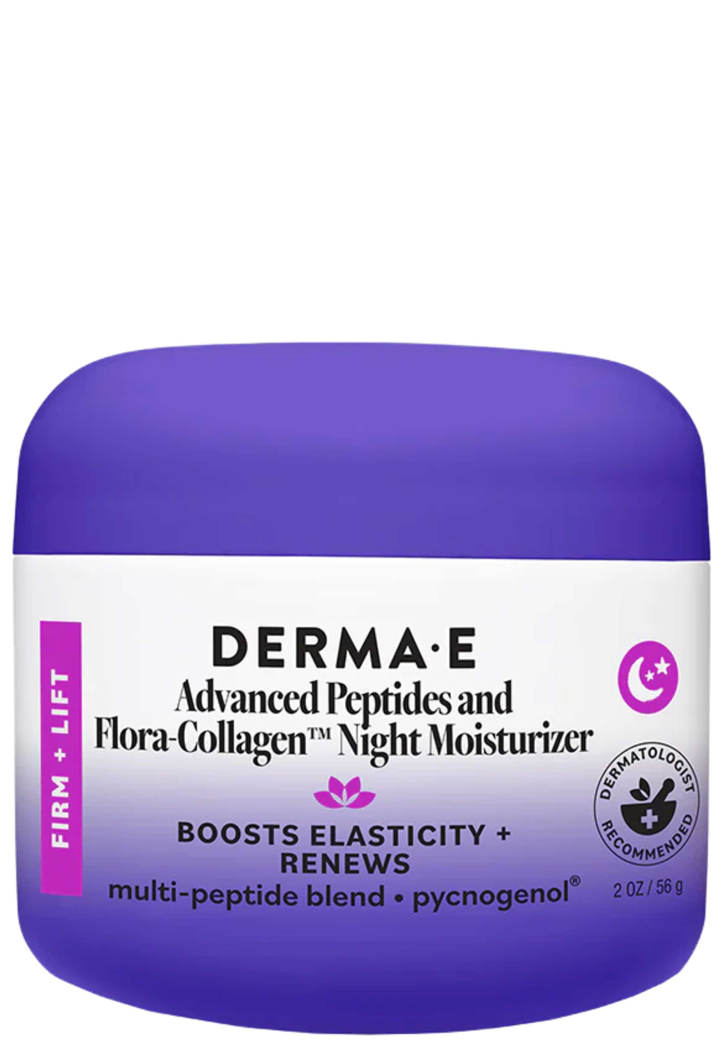 DermaE Natural Bodycare Advanced Peptides and Flora-Collagen Night Moisturizer