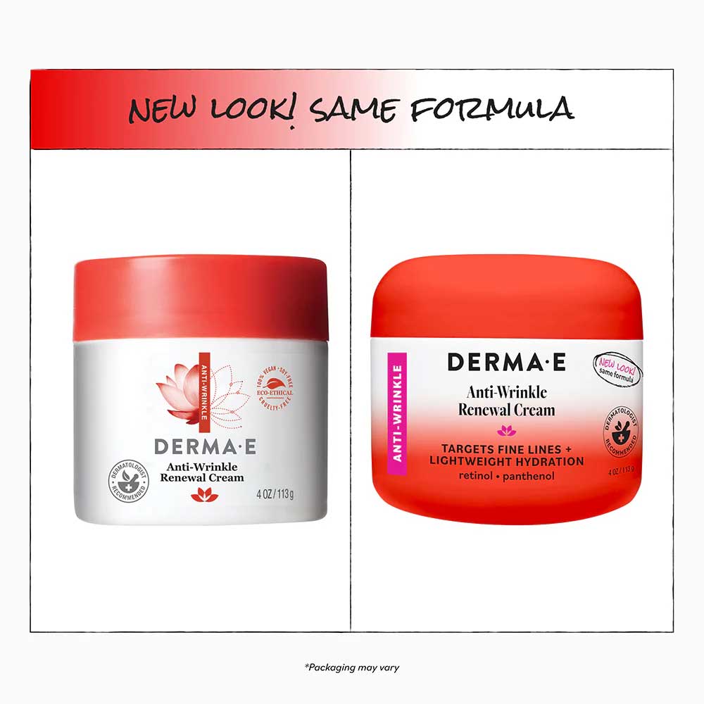 DermaE Natural Bodycare Anti-Wrinkle Renewal Cream New Look