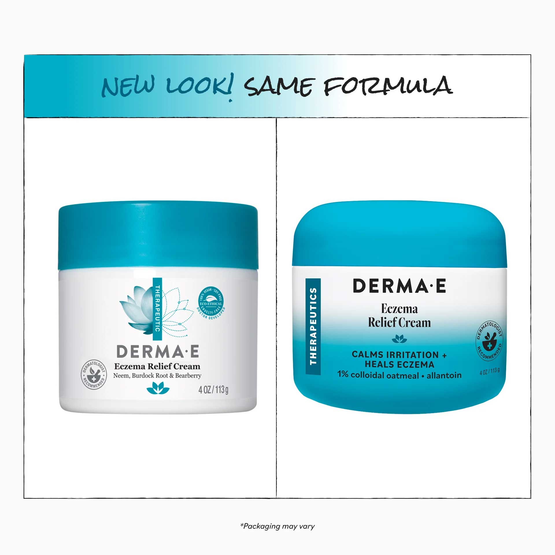DermaE Natural Bodycare Eczema Relief Cream New Look