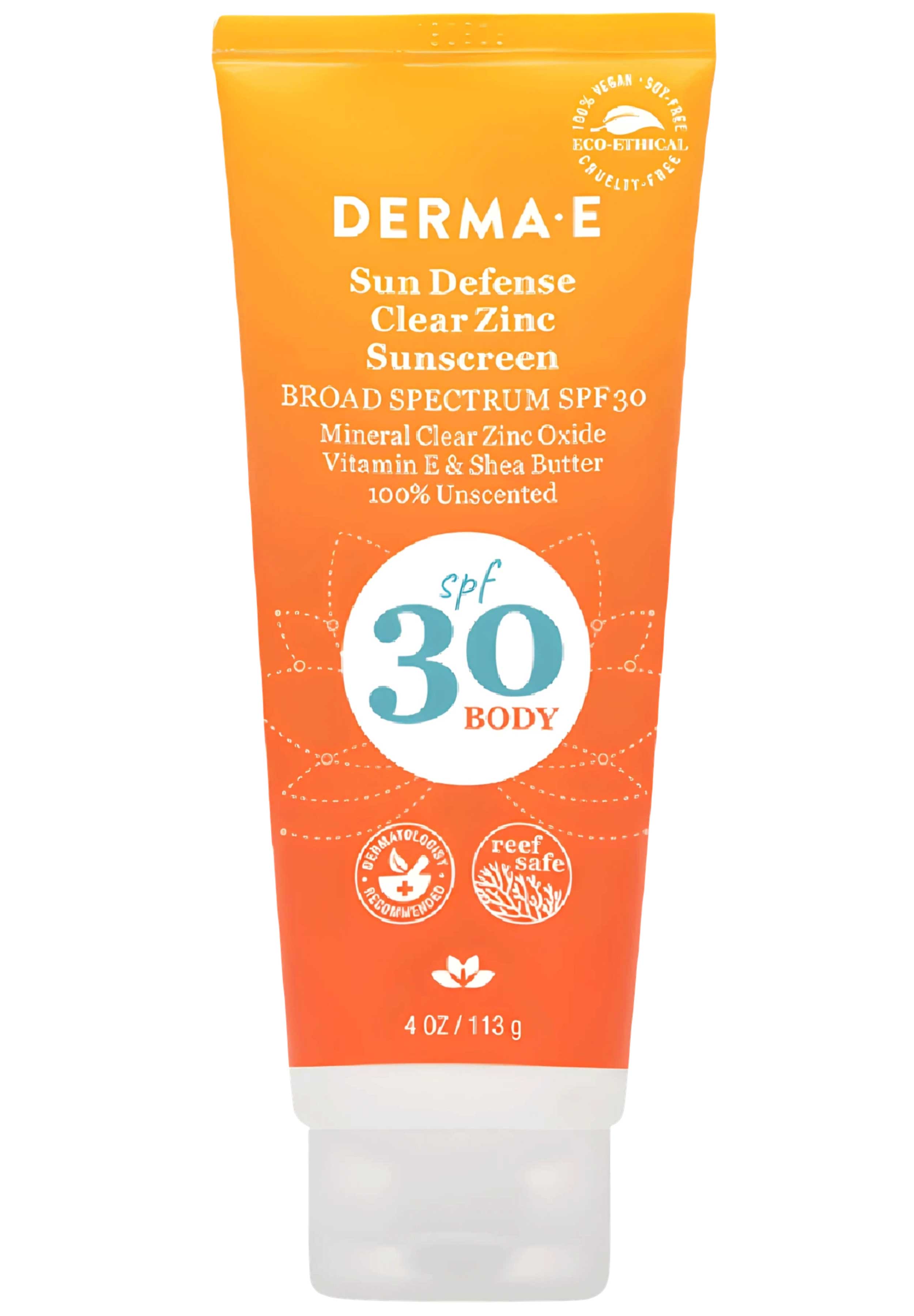 DermaE Natural Bodycare Sun Defense Clear Zinc Sunscreen