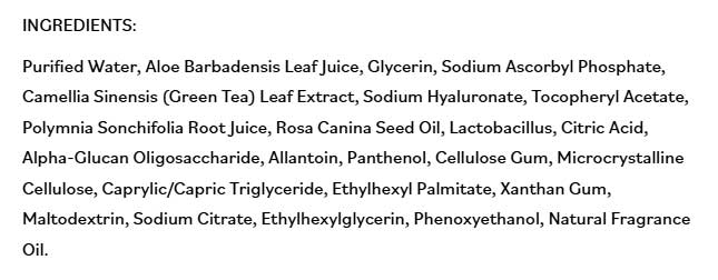 DermaE Natural Bodycare Vitamin C Concentrated Serum Ingredients