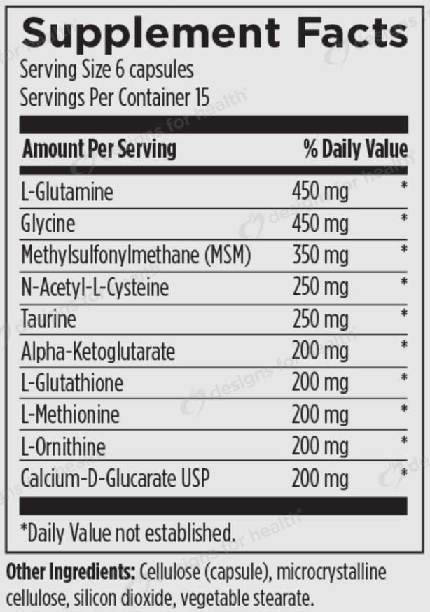 Designs for Health Amino-D-Tox Ingredients
