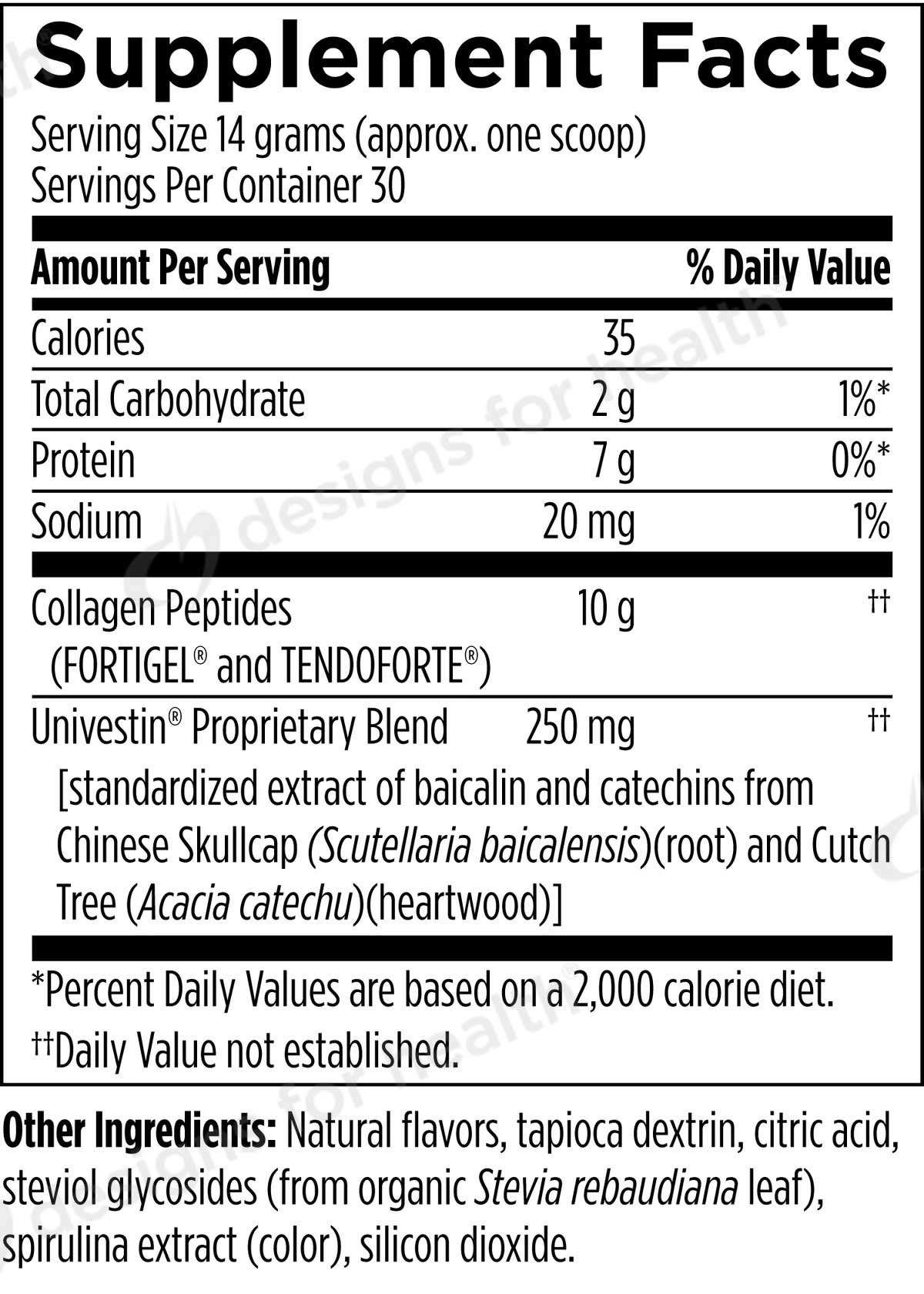 Designs for Health Arthroben Ingredients