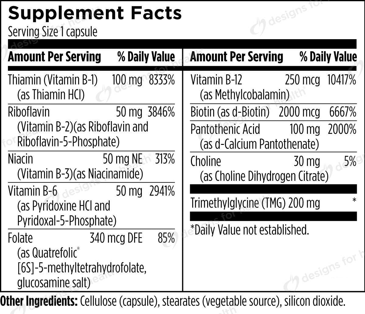 Designs for Health B-Supreme Ingredients