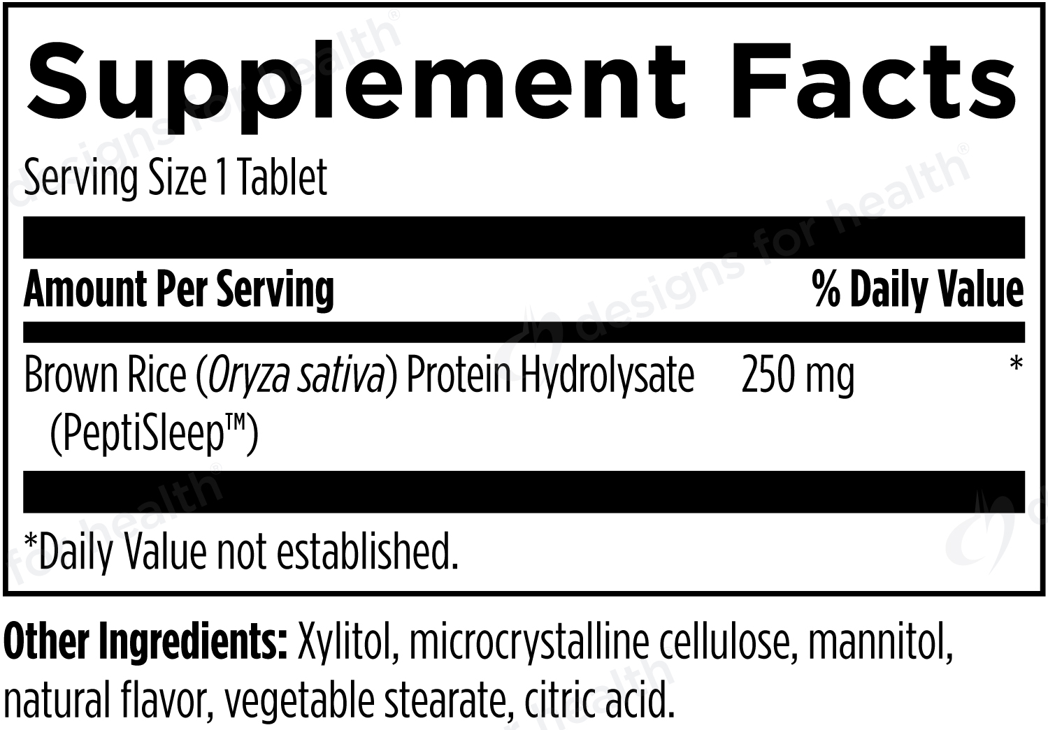 Designs for Health BioSleep Peptides Ingredients