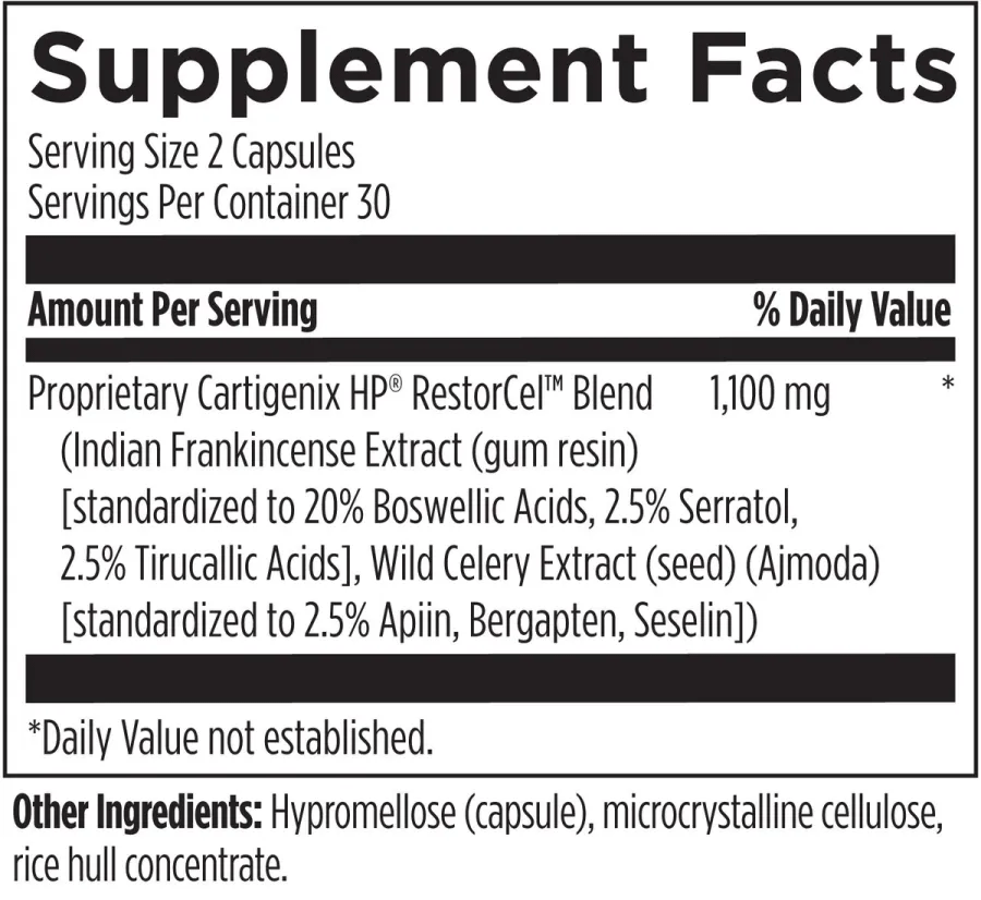 Designs for Health Cartigenix HP Ingredients