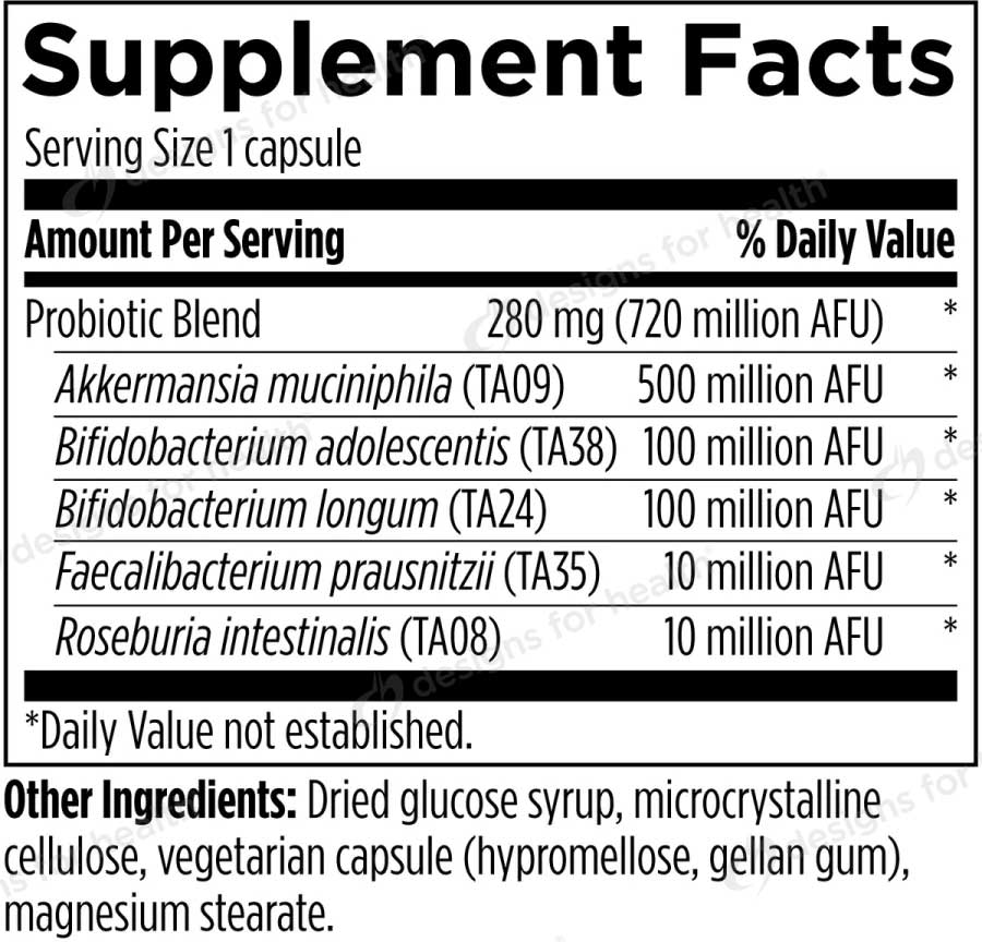 Designs for Health Complete Commensal Probiotic Ingredients