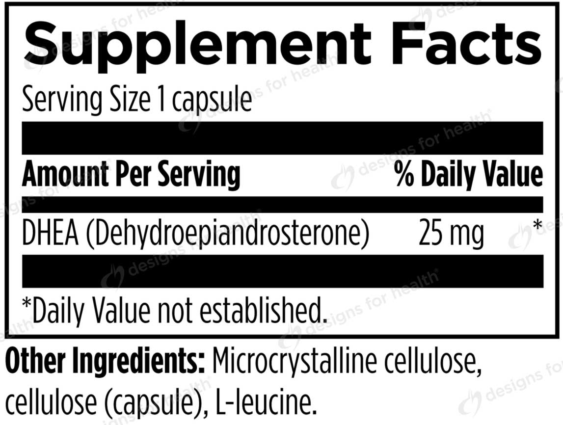 Designs for Health DHEA 25 mg Ingredients