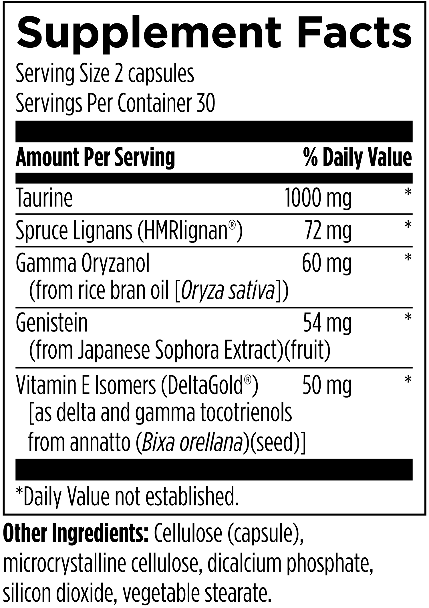Designs for Health FemGuard-HF™ Ingredients