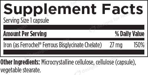 Designs for Health Ferrochel Ingredients 