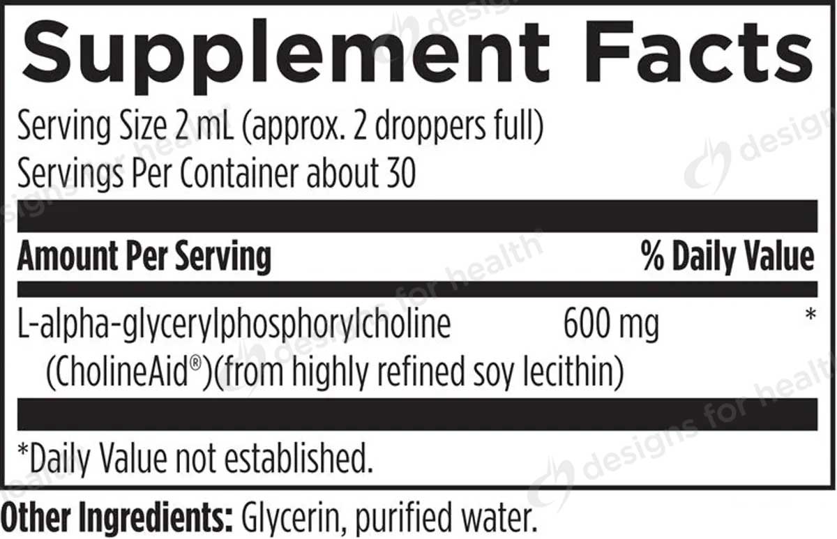 Designs for Health GPC Liquid Ingredients
