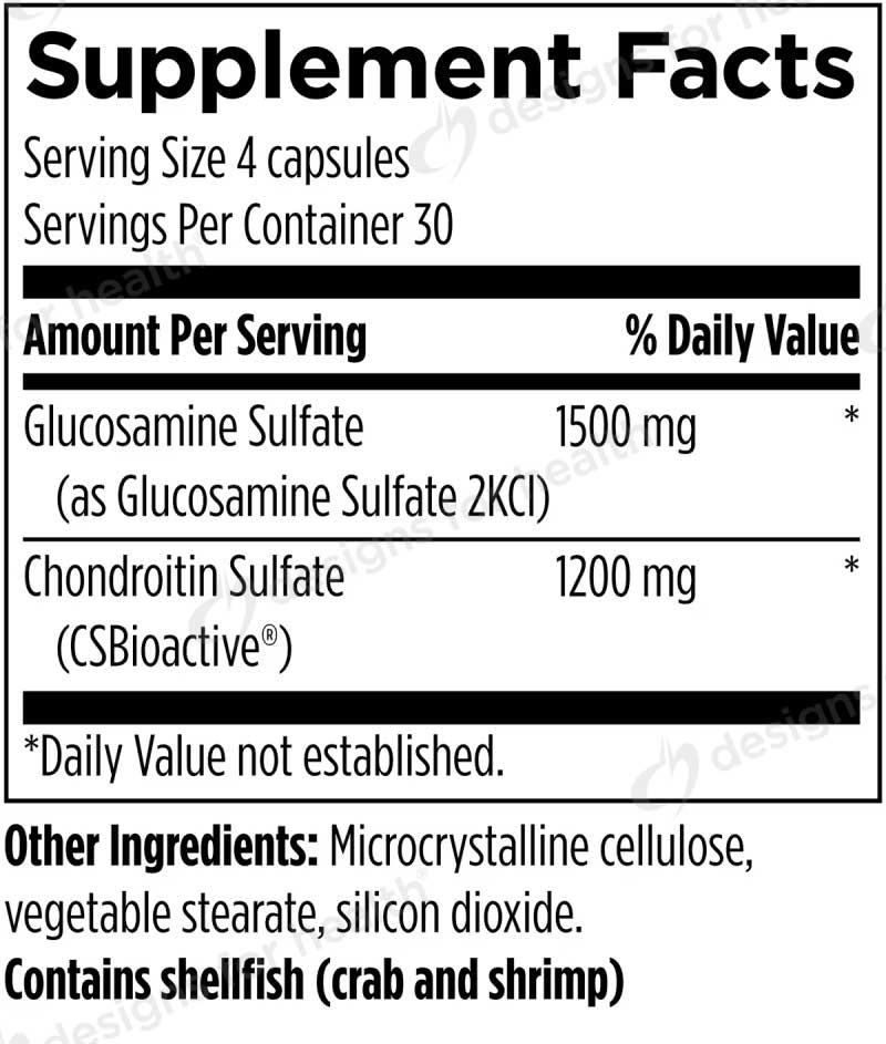 Designs for Health Glucosamine Chondroitin Ingredients