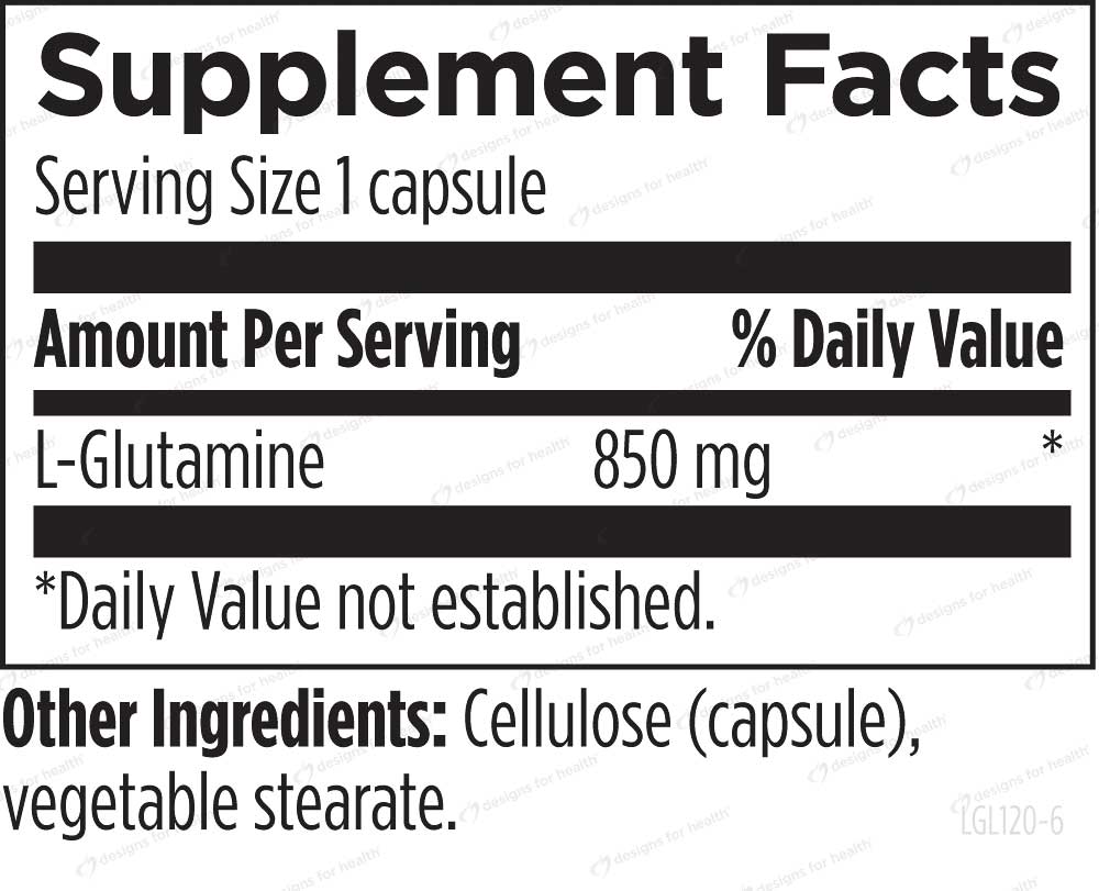 Designs for Health L-Glutamine 850 mg Capsule Ingredients