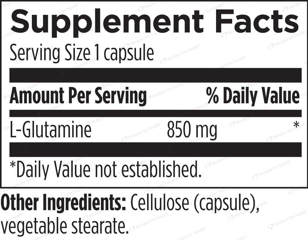 Designs for Health L-Glutamine 850 mg Capsule Ingredients