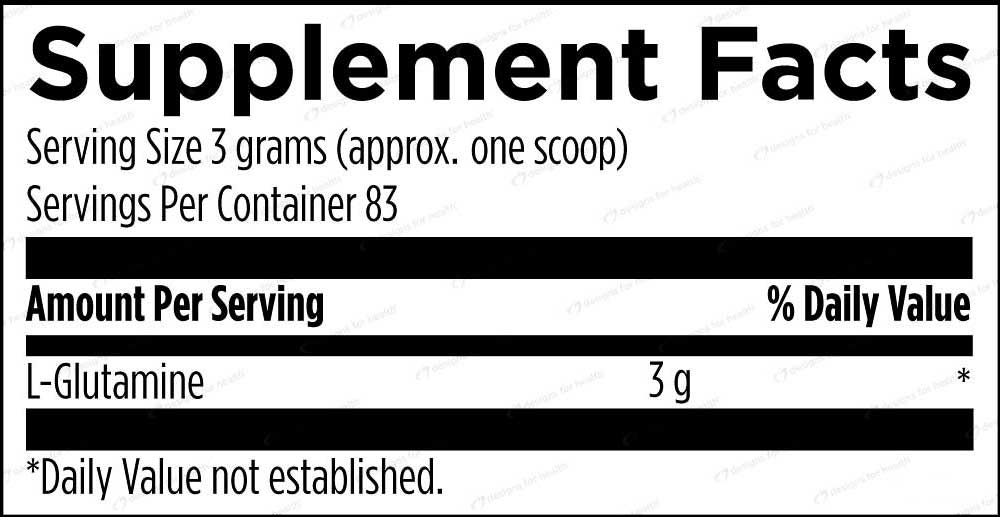 Designs for Health L-Glutamine Powder Ingredients