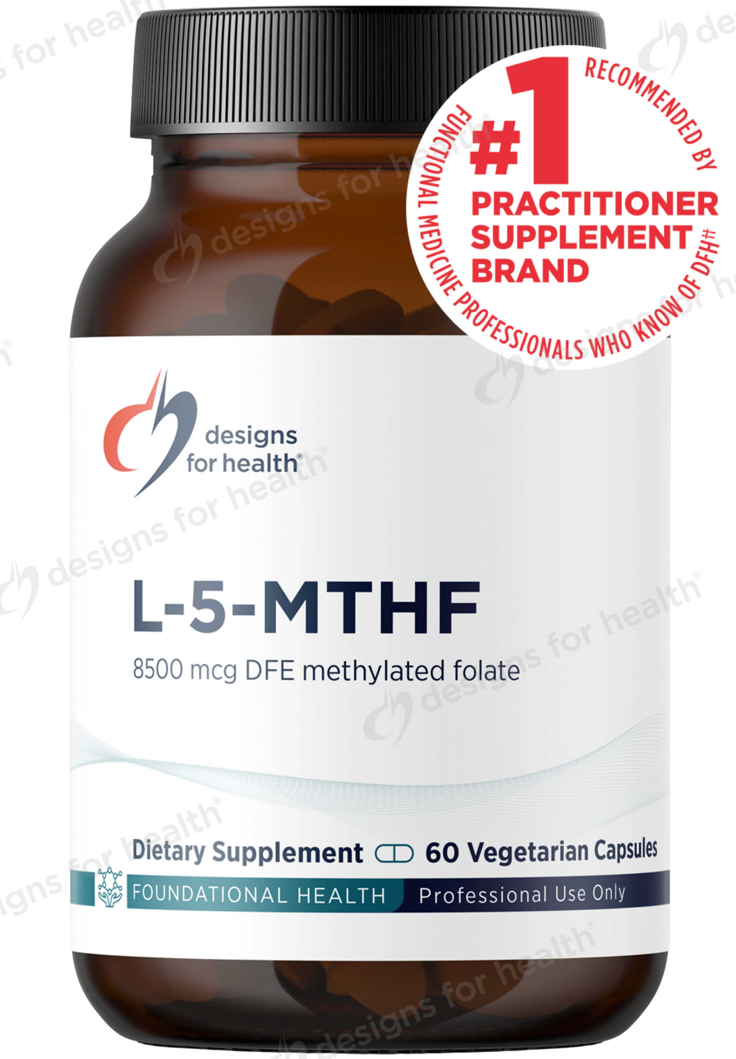 Designs for Health L-5-MTHF (5 mg) 8500 mcg DFE