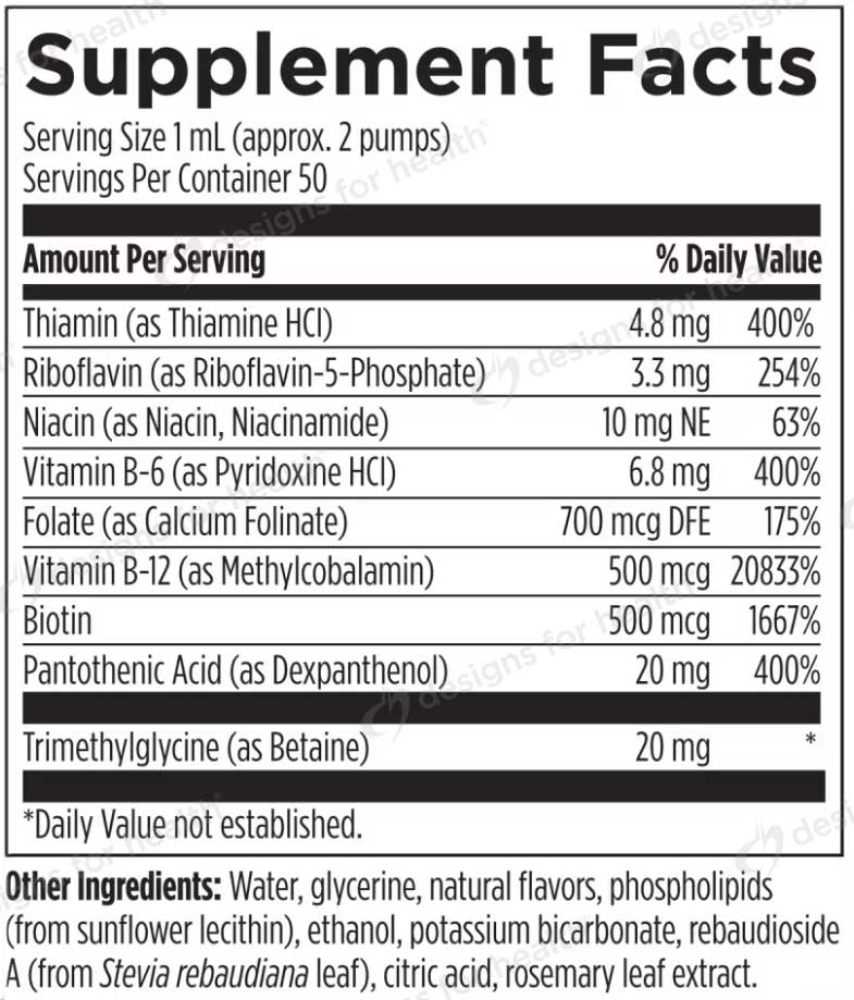 Designs for Health Liposomal B Supreme Ingredients