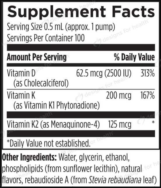 Designs for Health Liposomal D Supreme Ingredients