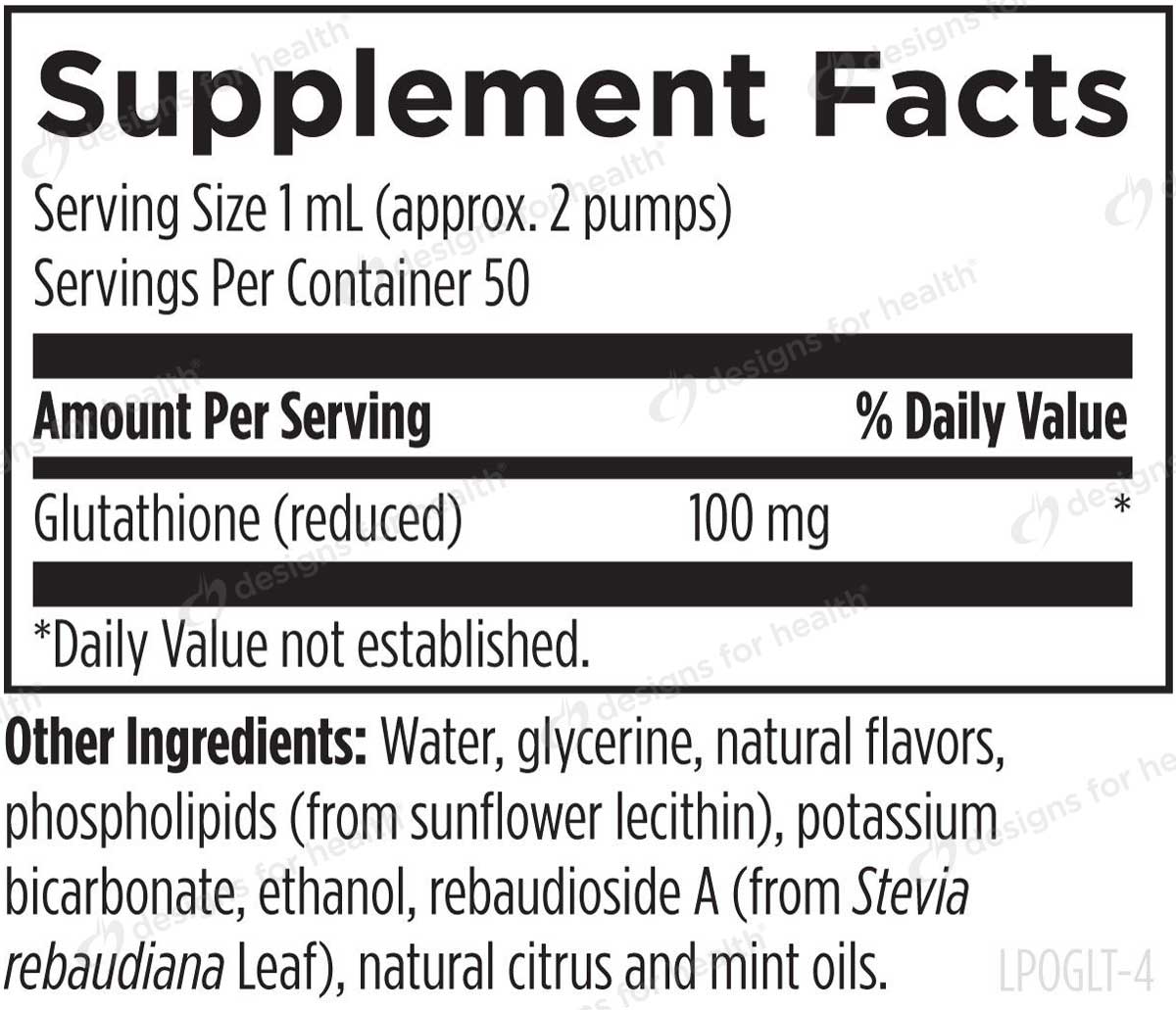 Designs for Health Liposomal Glutathione Ingredients 