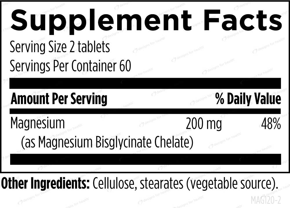 Designs for Health Magnesium Chelate Ingredients